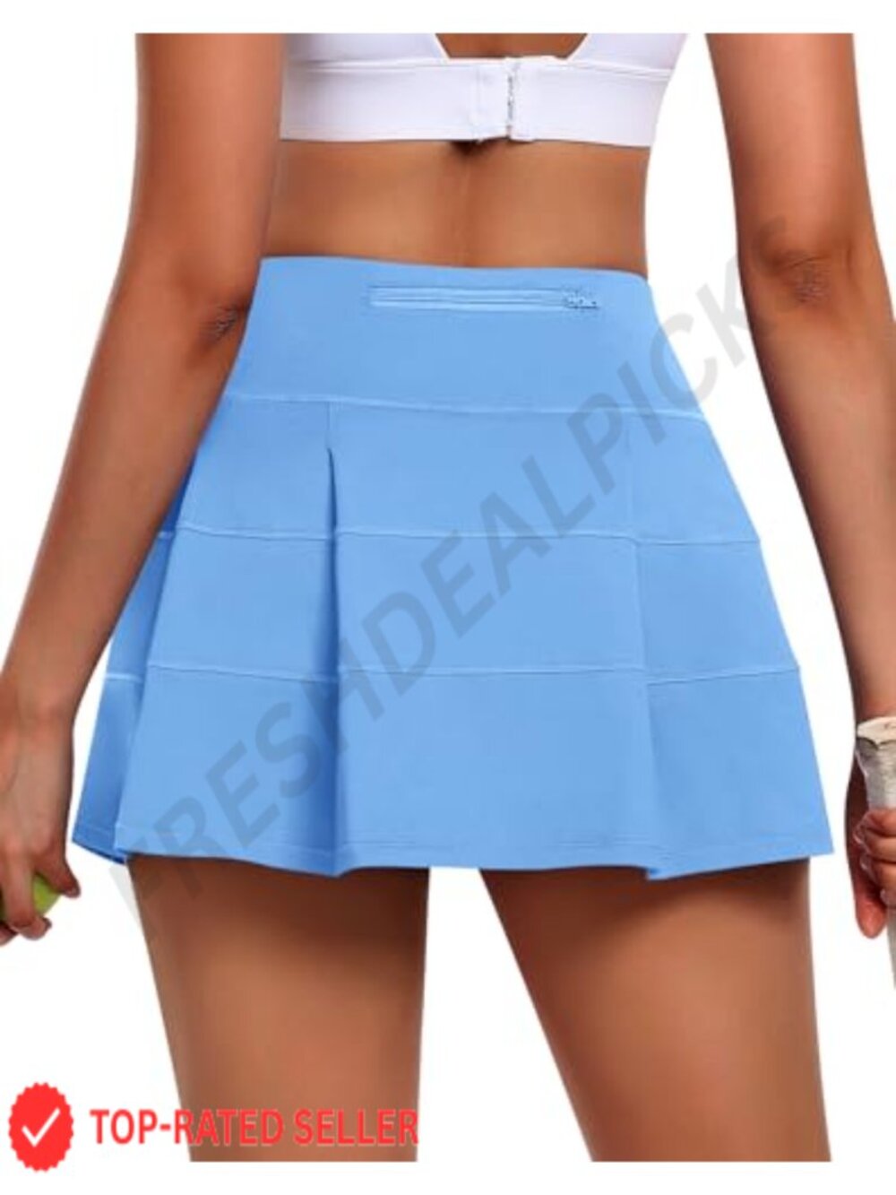 Women's Pleated Tennis Skirt with Shorts High Waist Golf Skort Pockets